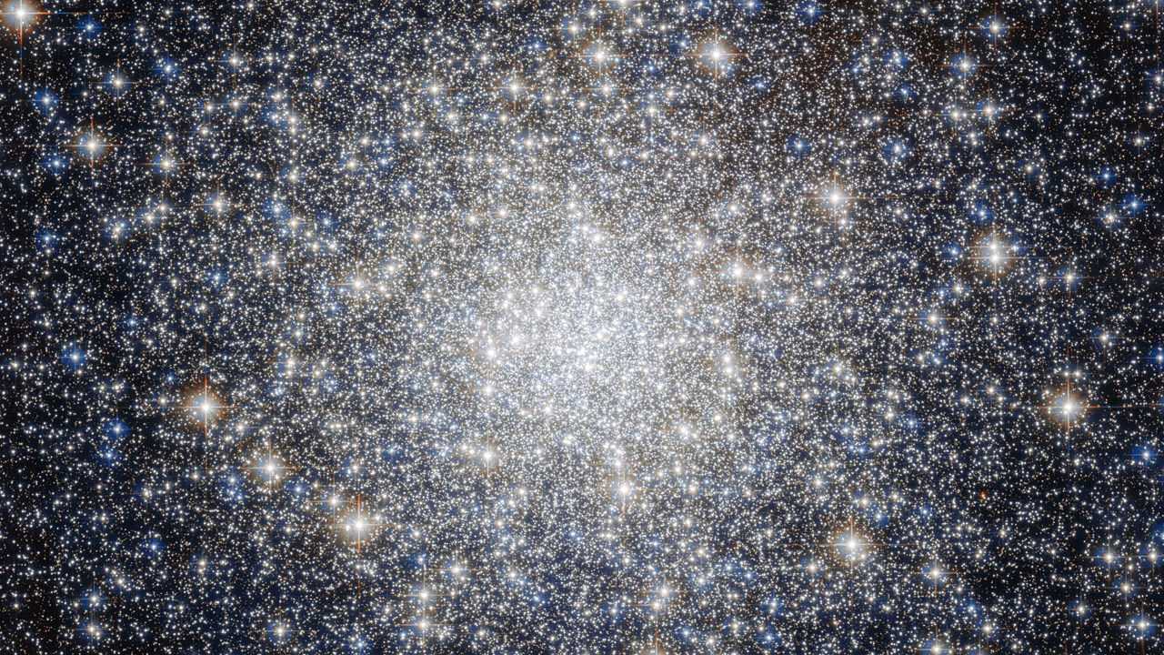 A star-studded image of yellow, white and blue stars.