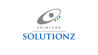 The Spinitar logo above the Solutionz logo after the company was acquired.