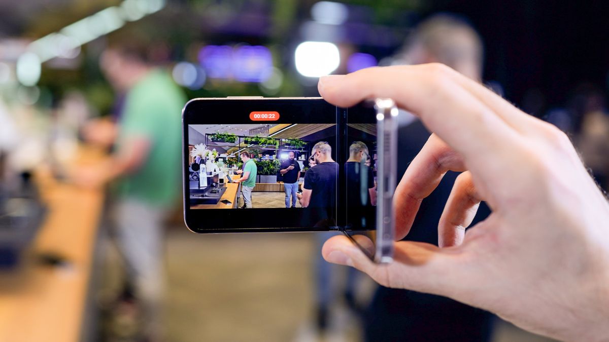 A photo of the Samsung Galaxy Z Flip 5 foldable smartphone