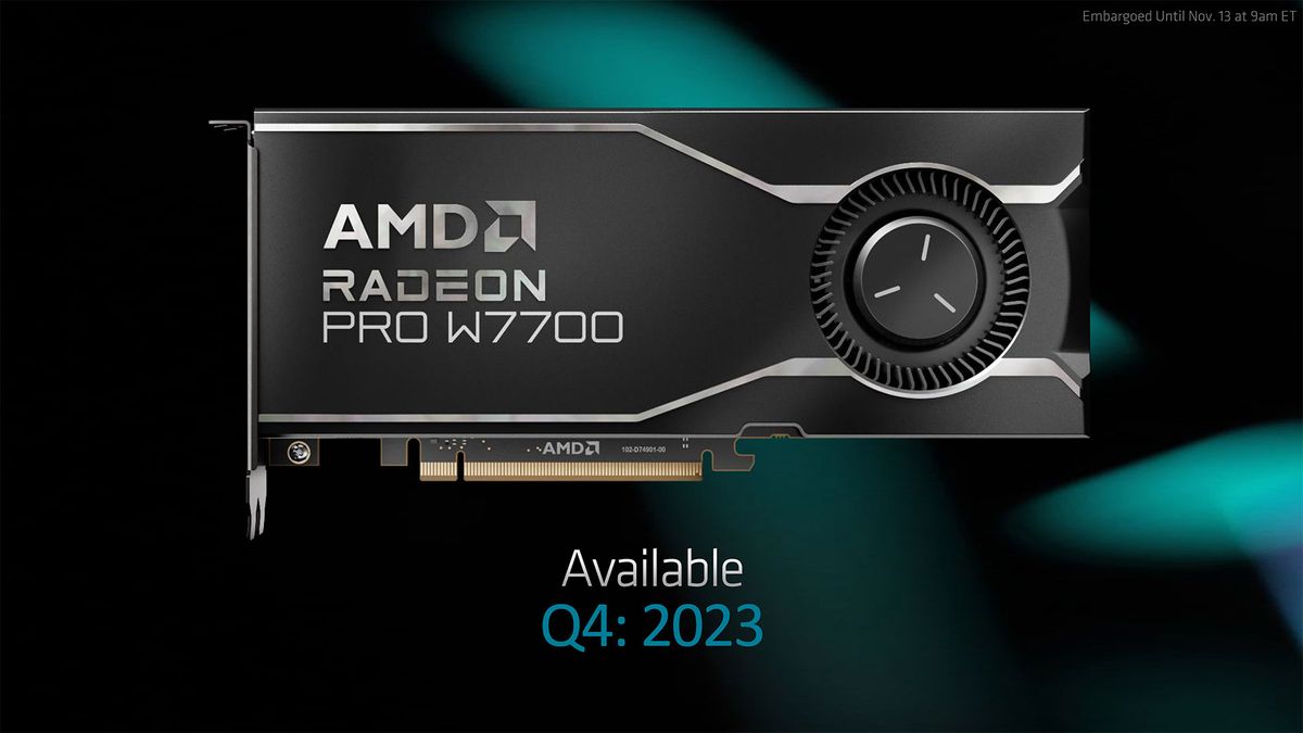AMD Radeon Pro W7700 Slide Deck