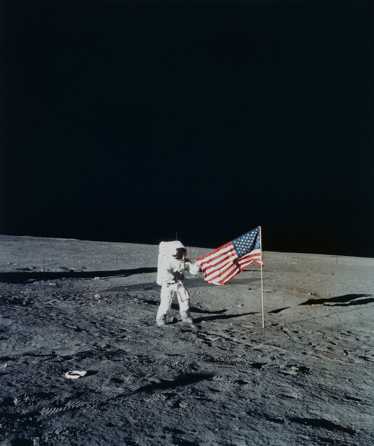 What turned into of the flags Apollo astronauts left at the moon?