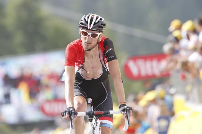 Fr&auml;nk Schleck (Trek) found his legs on stage 14