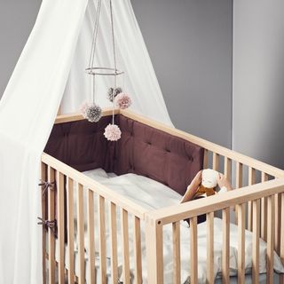 White canopy over a cot