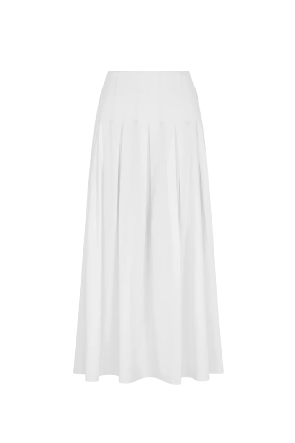 ALIGNE, Julie Pleated Cotton Midi Skirt