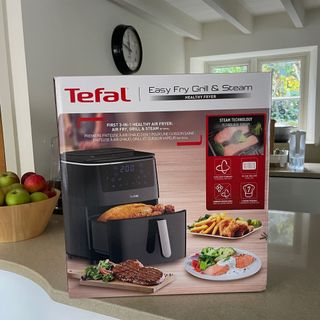 Image of Tefal air fryer at home during testing