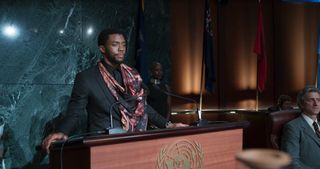 T'Challa at the United Nations in Black Panter