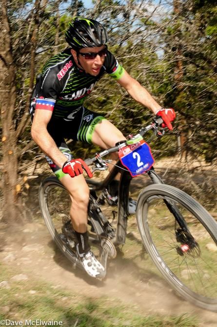 Jeremiah Bishop (Sho-Air/Cannondale) riding near the front after the start loop