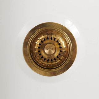 Brass kitchen sink waste strainer