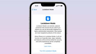 Lockdown Mode explainer on an iPhone