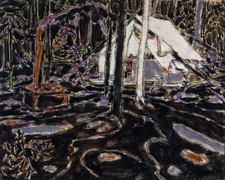 David Milne, Tent in Temagami, 1929, Collection of the Tom Thomson Art Gallery, Owen Sound, Ontario, bequest from the Douglas M. Duncan Collection, 1970. © The Estate of David Milne