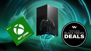 Xbox Series X and an Xbox gift card