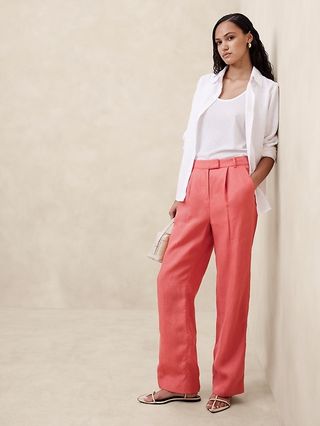 Lina Straight Linen Pant