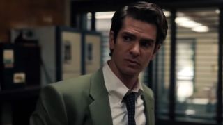 Andrew Garfield as Detective Jeb Pyre on Under the Banner of Heaven