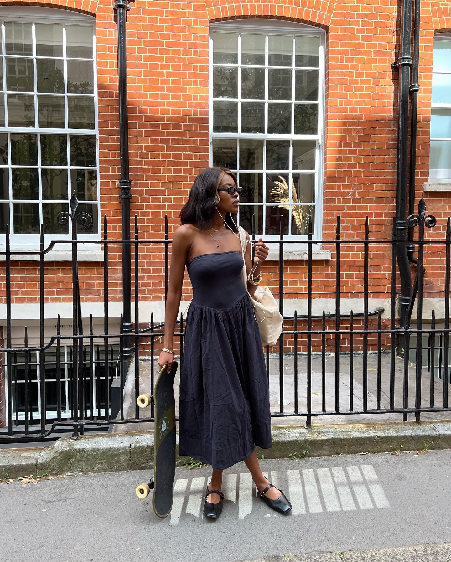 Dress and Ballet Flat Outfits