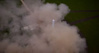 SpaceX F9R Rocket and Dust