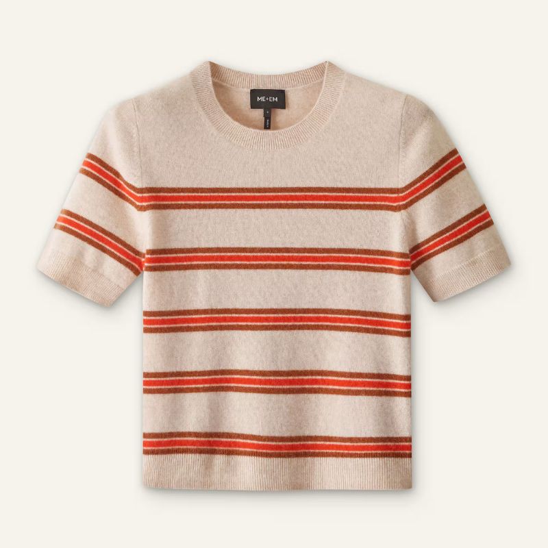 RIXO , Crop Knit Tee