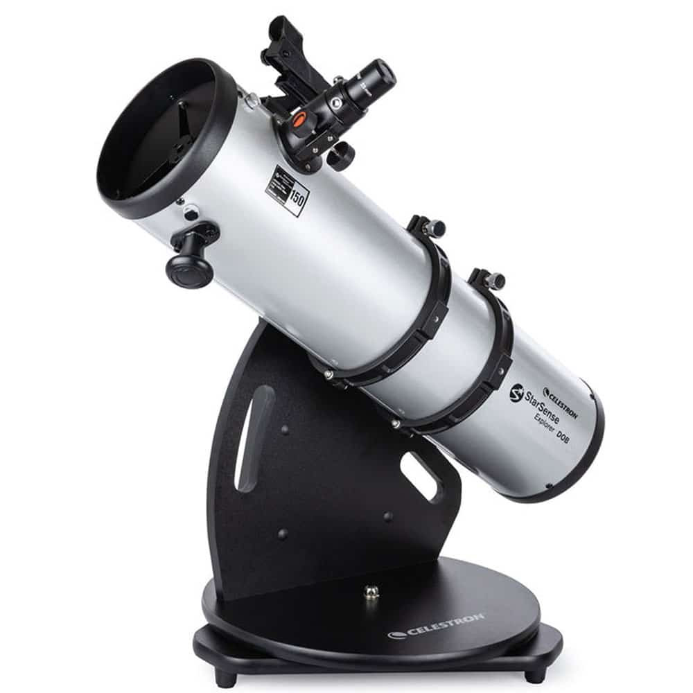 Celestron StarSense Explorer 150mm Dobsonian on a white background