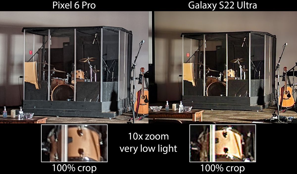 Galaxy S22 Ultra Vs Pixel 6 Pro 10x Tele