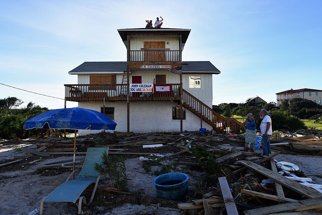 Damage from Hurricane Matthew in Florida