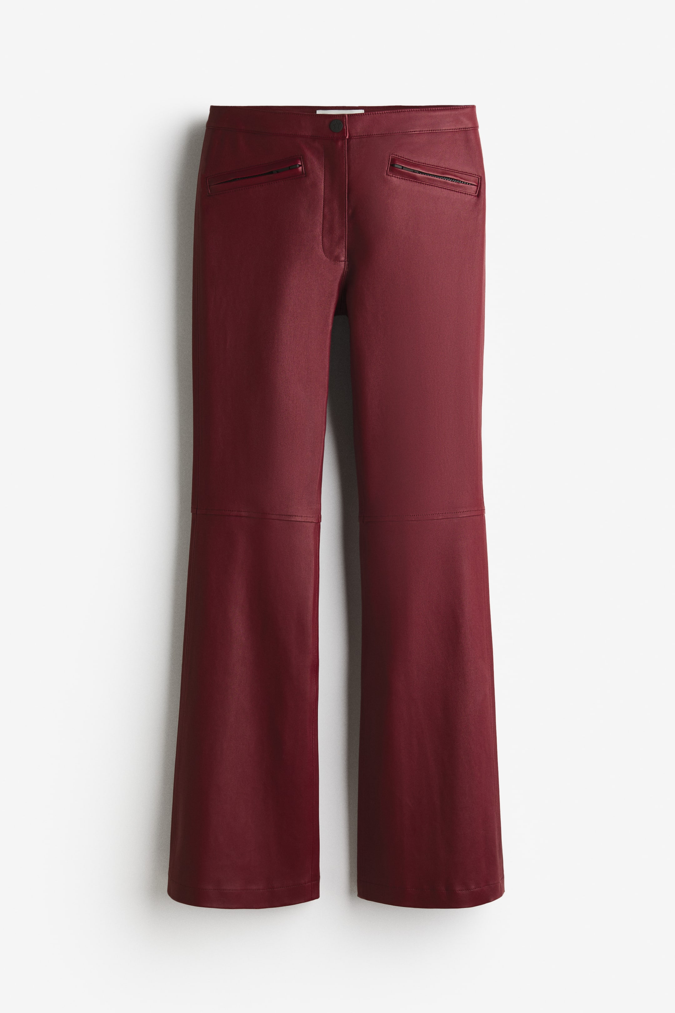 Leather Pants - Burgundy