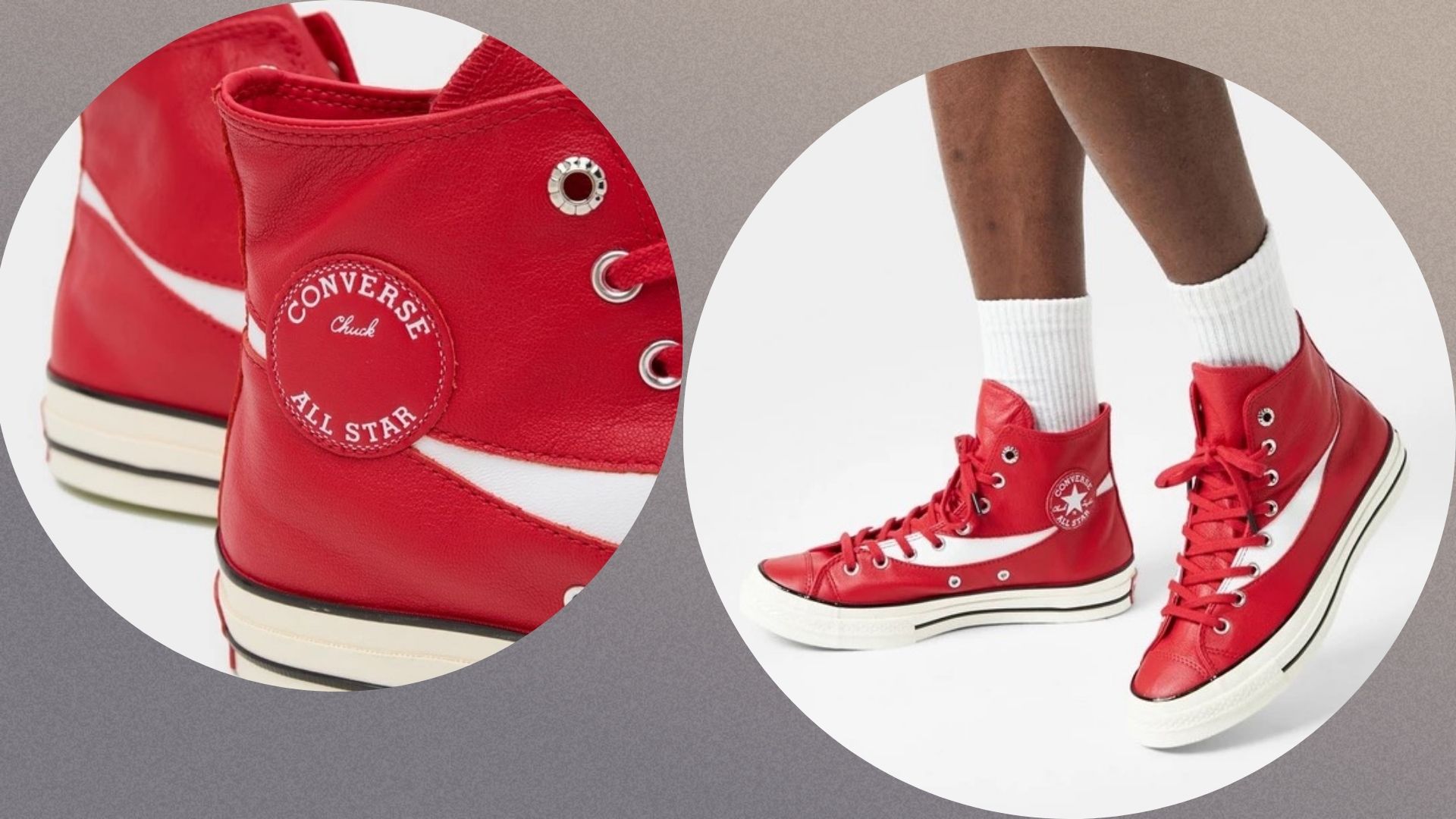 The Converse x Coca Cola in red 