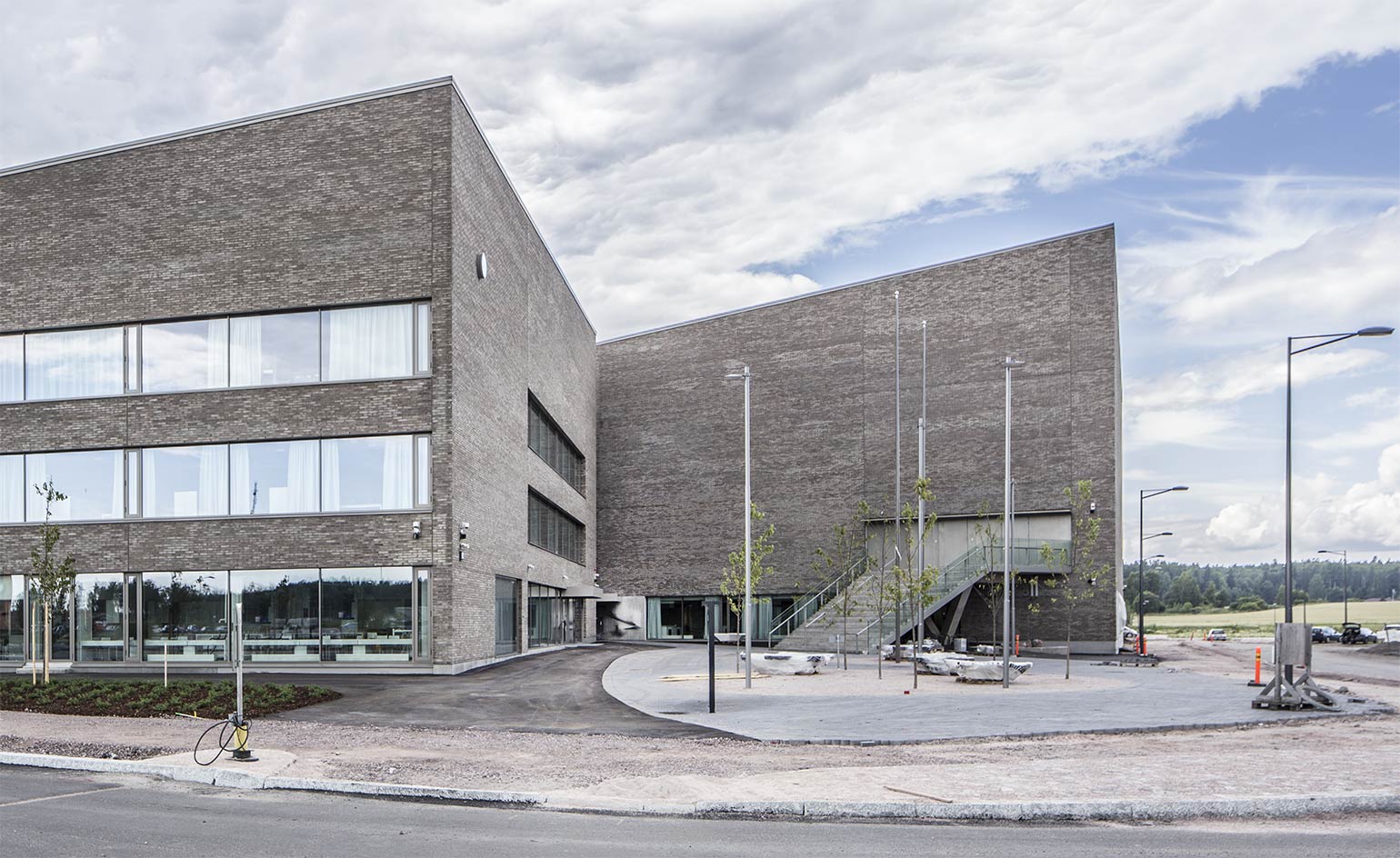 A view of a building outside