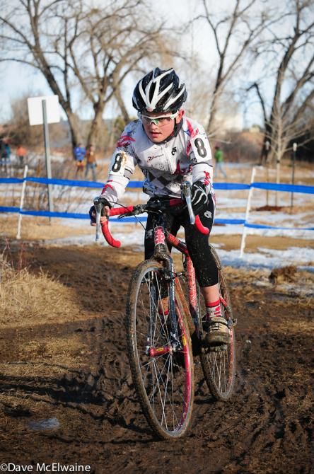 Paul Haley (Red Zone Cycling) leading the 9-10 race