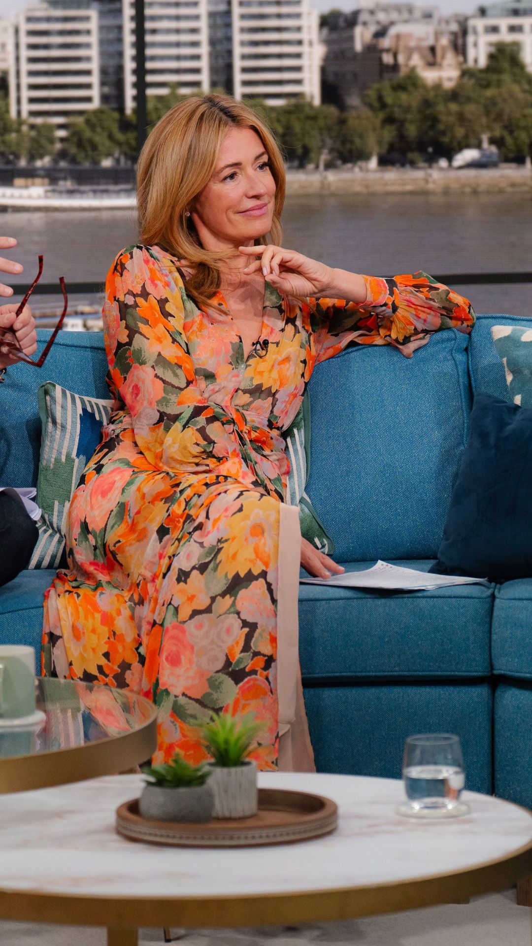 CAT DEELEY WEARING RIXO DRESS