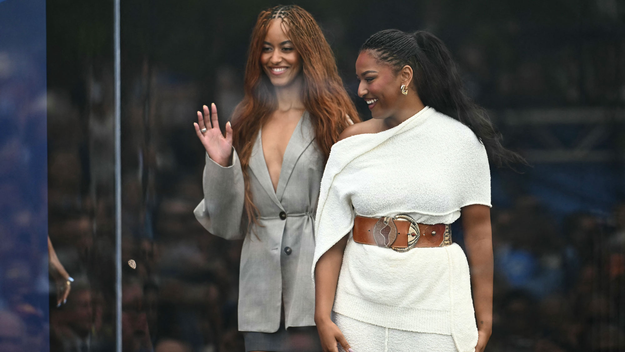 Sasha Obama wore Miu Miu sandals to the opening of the Obama Presidential Center in Chicago