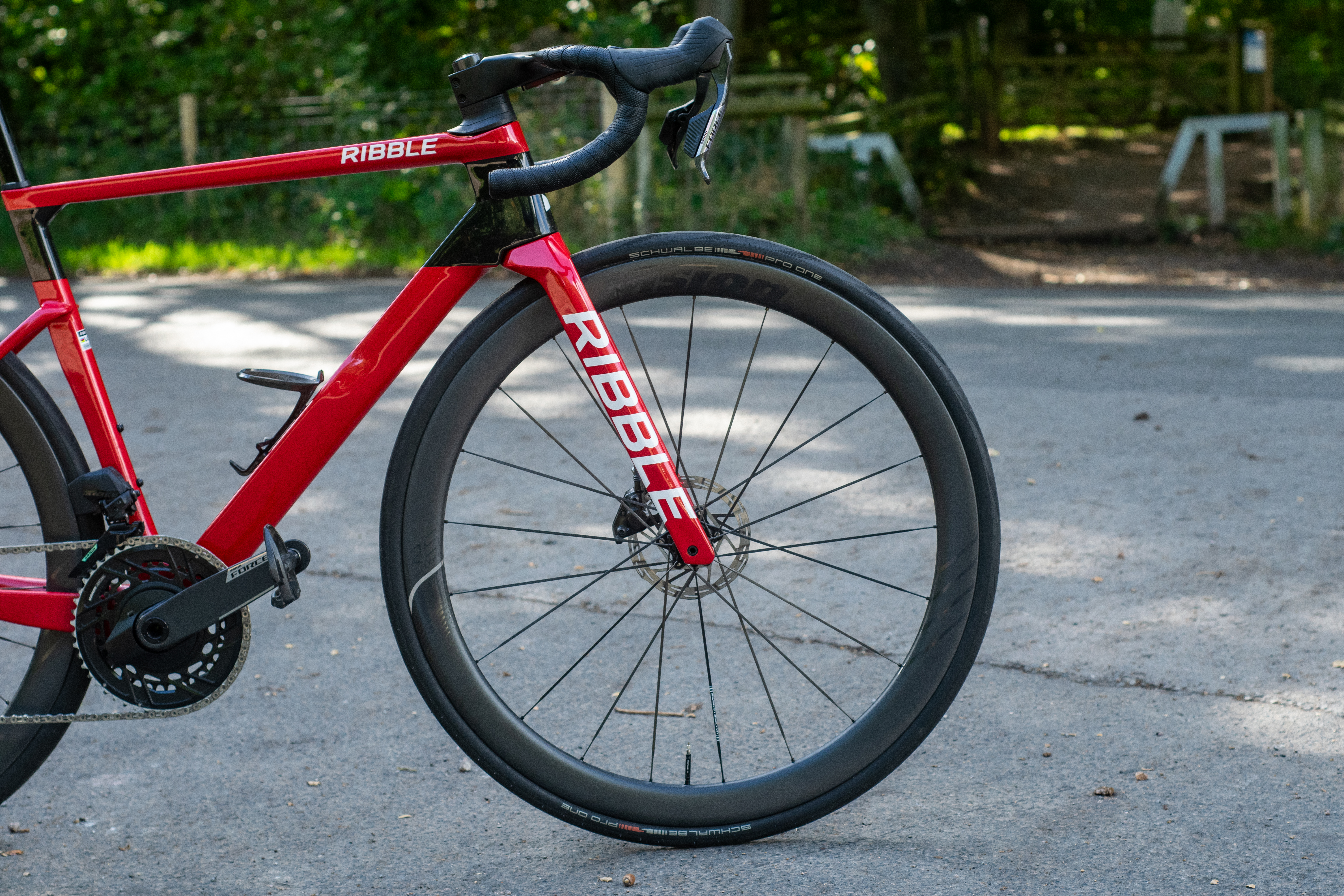 A Ribble bike fitted with Vision Metron RS wheels