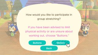 Animal Crossing New Horizons Group Stretching Controls