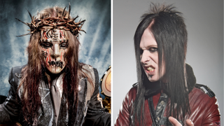 Close-up shots of Joey Jordison and Wednesday 13