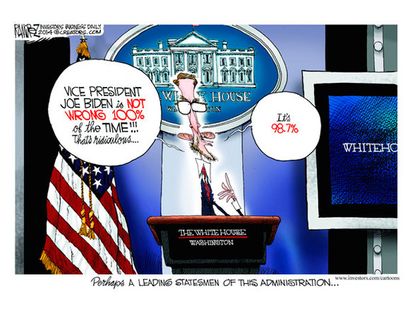 Political cartoon White House Joe Biden