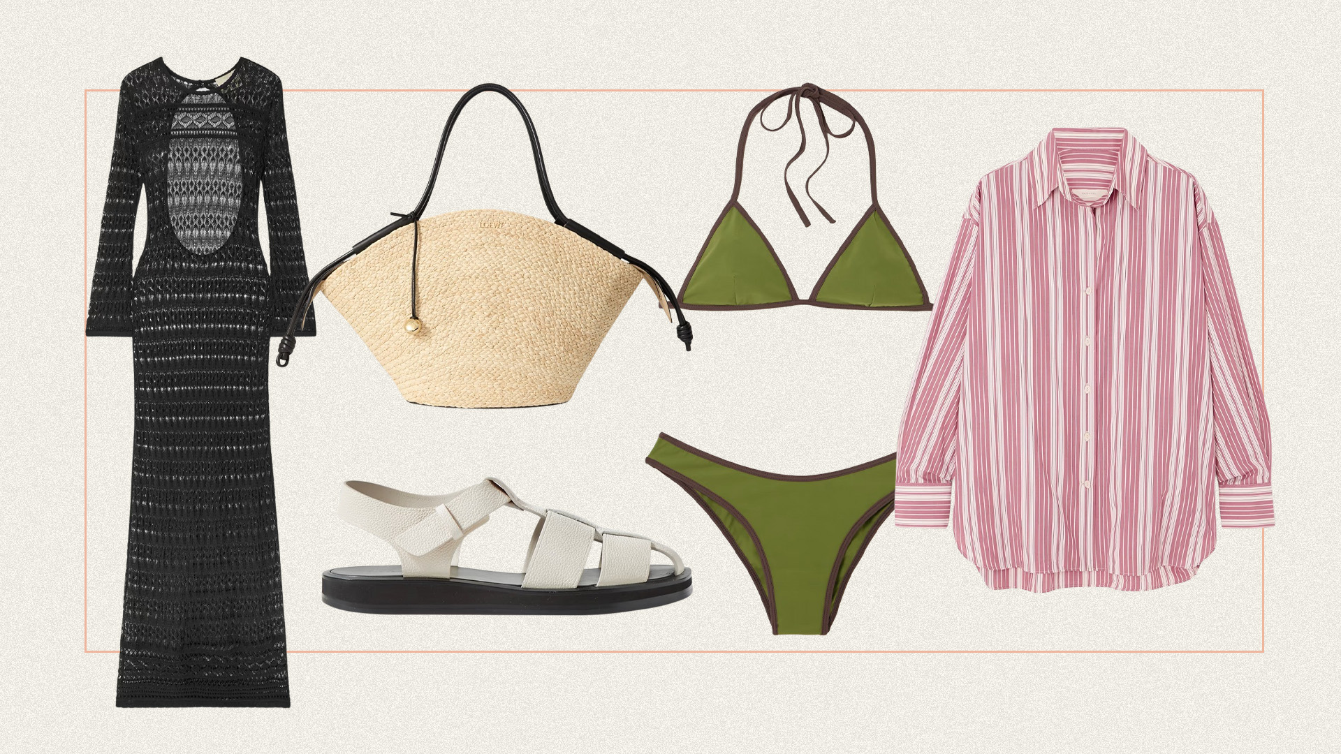 A collage of NET-A-PORTER clothes.