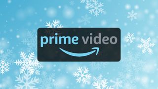 Prime Video logo on a snowy background