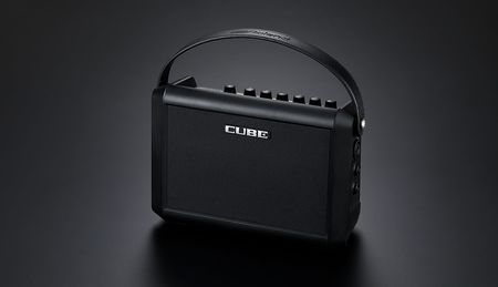 Roland Cube Street Mini on a dark grey background