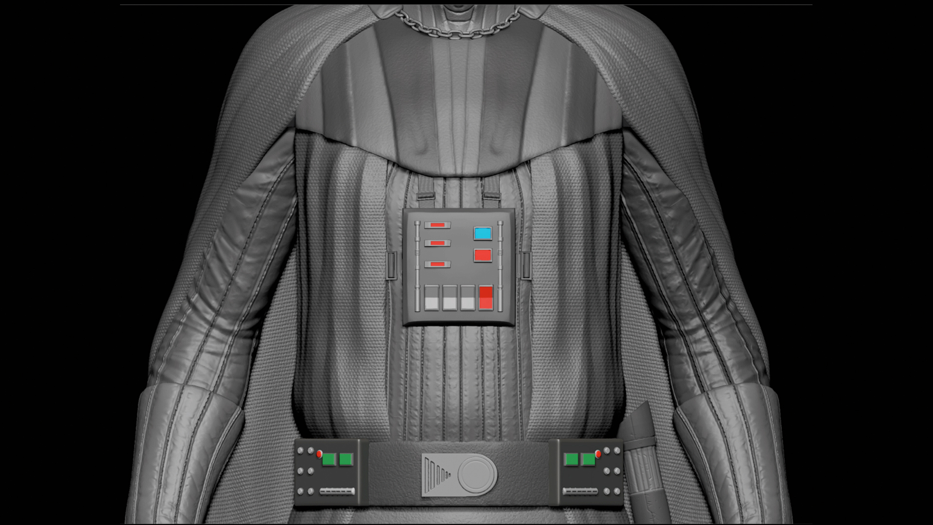 Position and colour the chestplate buttons