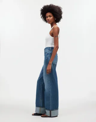 Madewell Superwide-Leg Jeans in Fannin Wash 