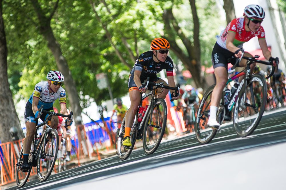 A break tries to get off the front