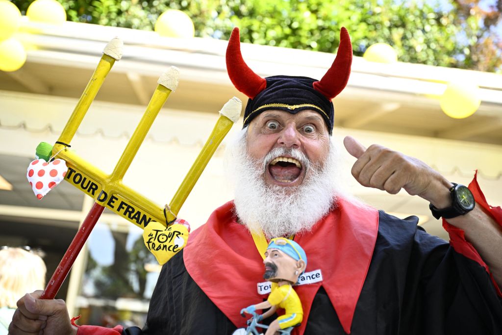 Didi Senft aka 'The Devil', at the 2024 Tour de France