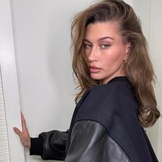 Hailey Bieber posing for a selfie