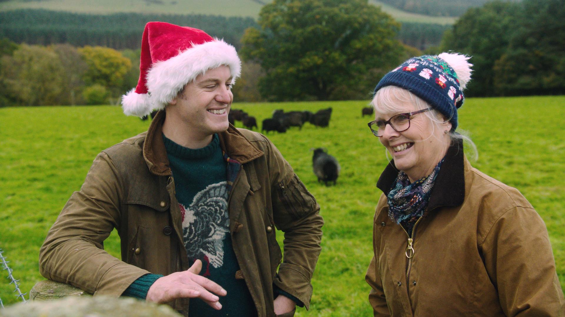 TV tonight Matt and his mum Janice get festive on the farm