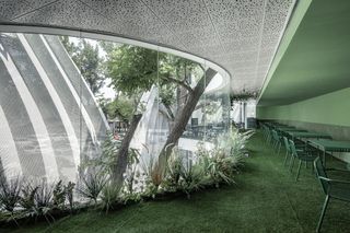 Ioma art centre beijing archistudio green interior