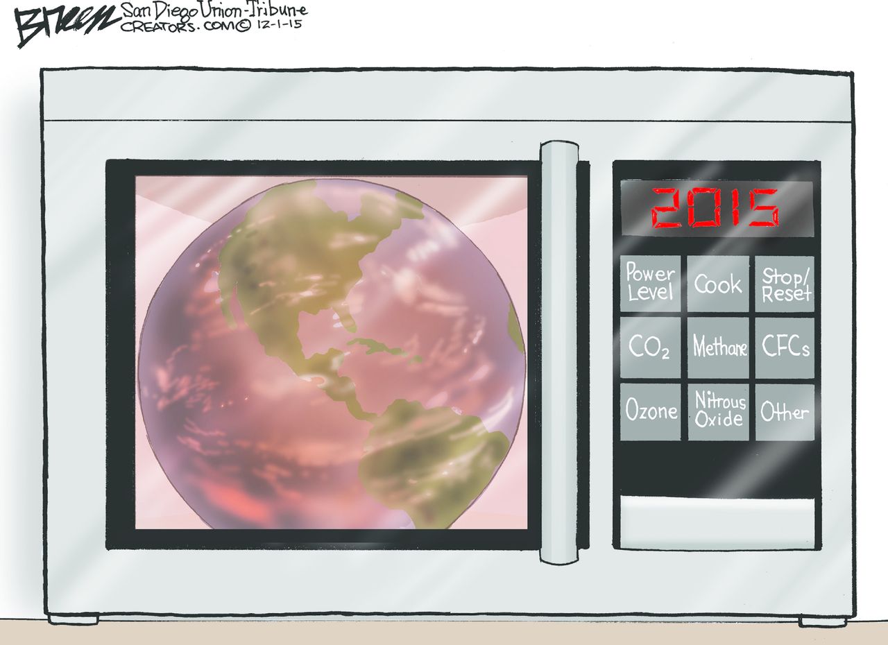 Editorial cartoon U.S. Climate Change 2015