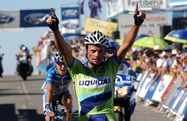 Danilo Di Luca (Liquigas) celebrates victory