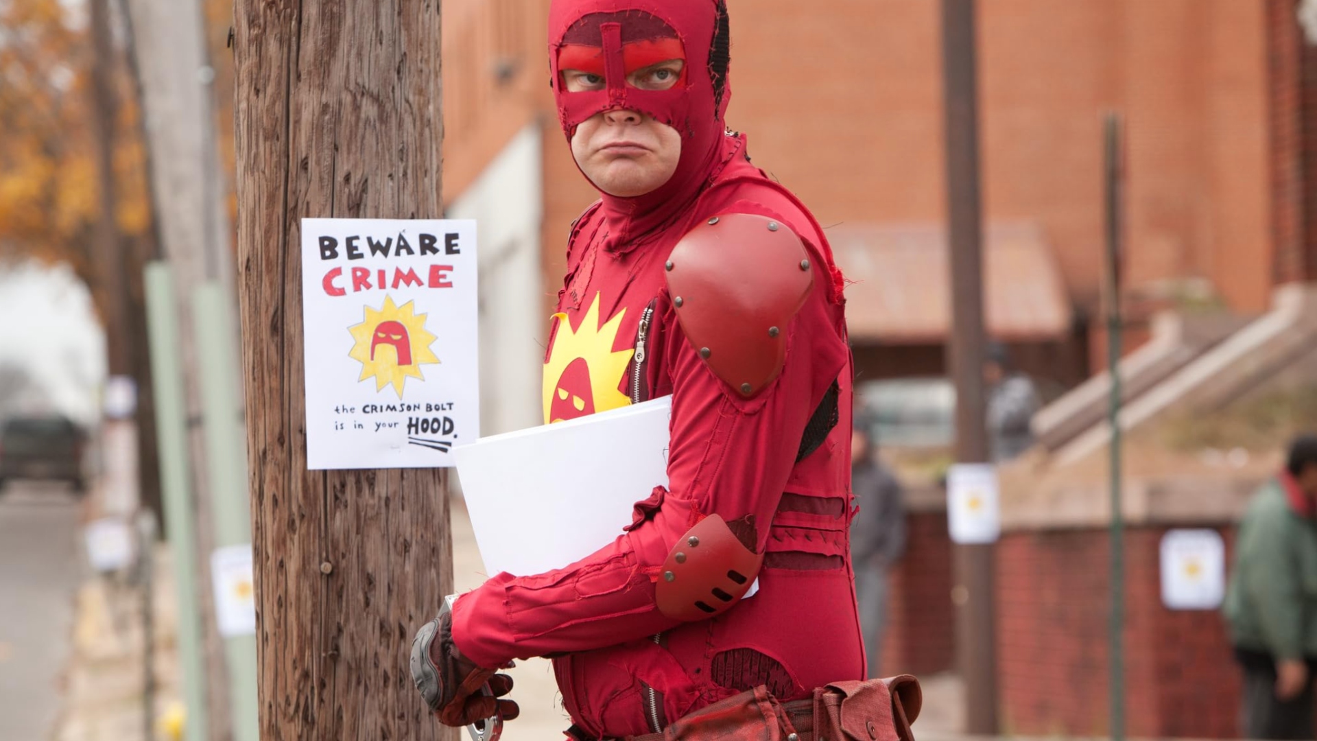 Rainn Wilson as Frank Darbo / The Crimson Bolt in Super.