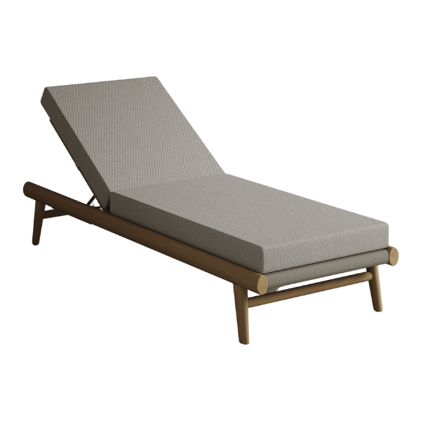 N1, N1 Sun Lounger Light Teak