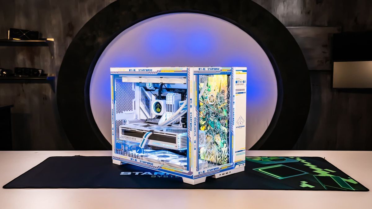 light blue mech pc build