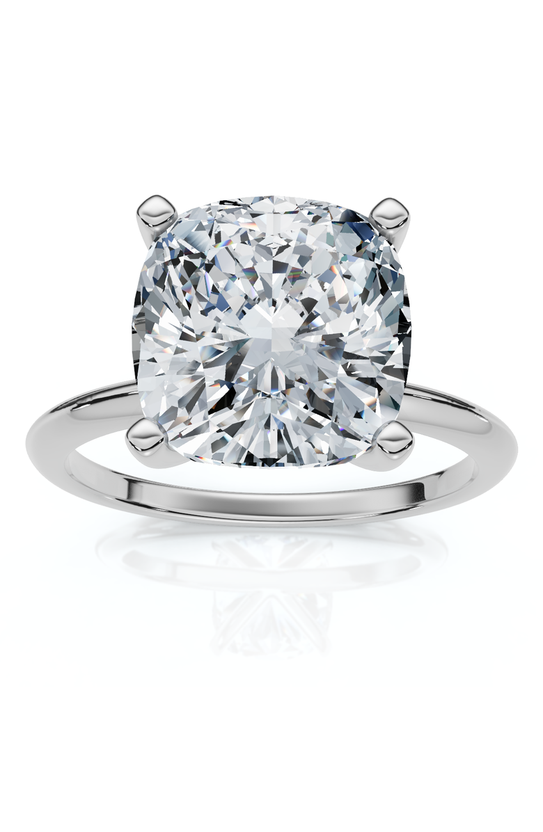 Certified 3ct Cushion Diamond Solitaire Engagement Ring 14k Gold or Pt Lab Grown