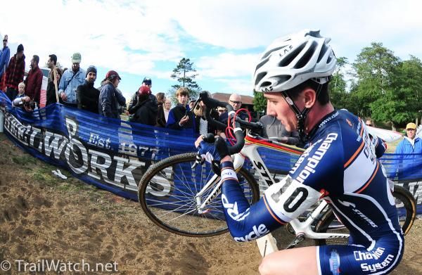 Luke Keough (Champion Systems) at the barriers